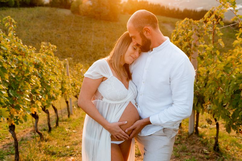 Francesca + Enrico – Aspettando Bianca | Servizio gravidanza al tramonto